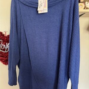 LuLaRoe Kristen Blue Cowl Neck Sweater